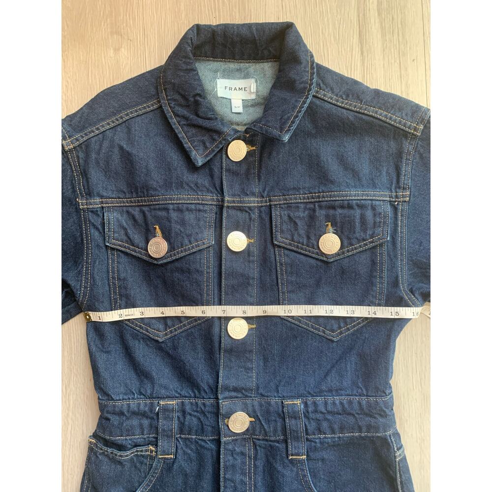 Frame Oversized Denim Mini Dress Size S - Picture 5 of 6